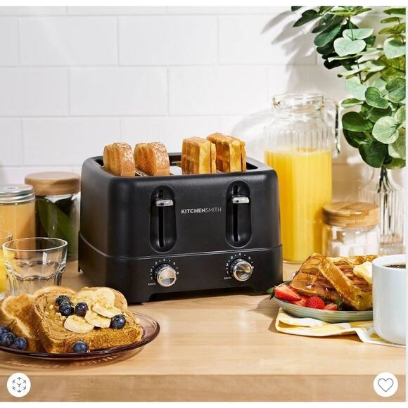 KitchenSmith by Bella 4-Slice Toaster  Gray, 1480W NIB - Picture 2 of 4